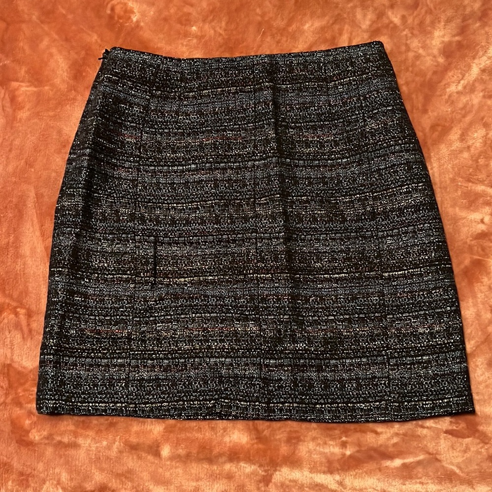 Brooks brothers tweed metallic skirt!